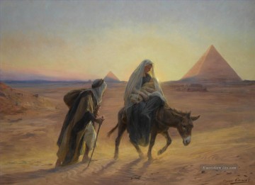 Christentum und Jesus Werke - Flucht nach Ägypten Eugene Girardet Christian